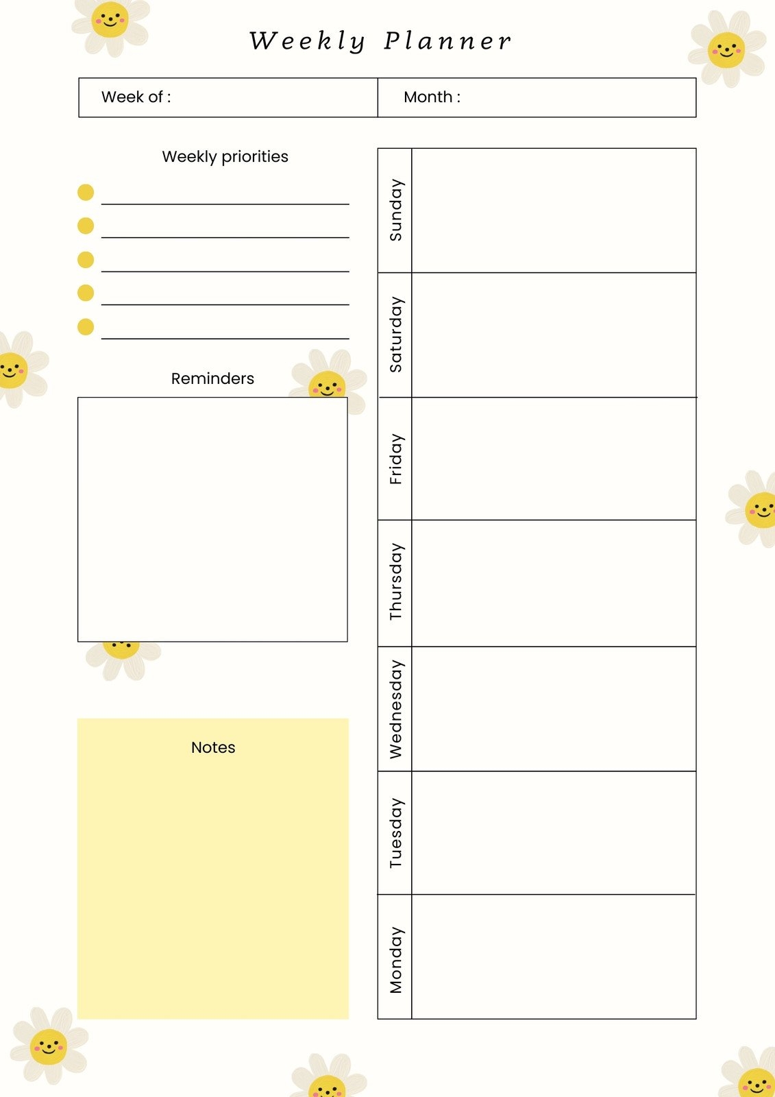 Free Printable Planner Templates For Students Free Printable Planner Templates For Students