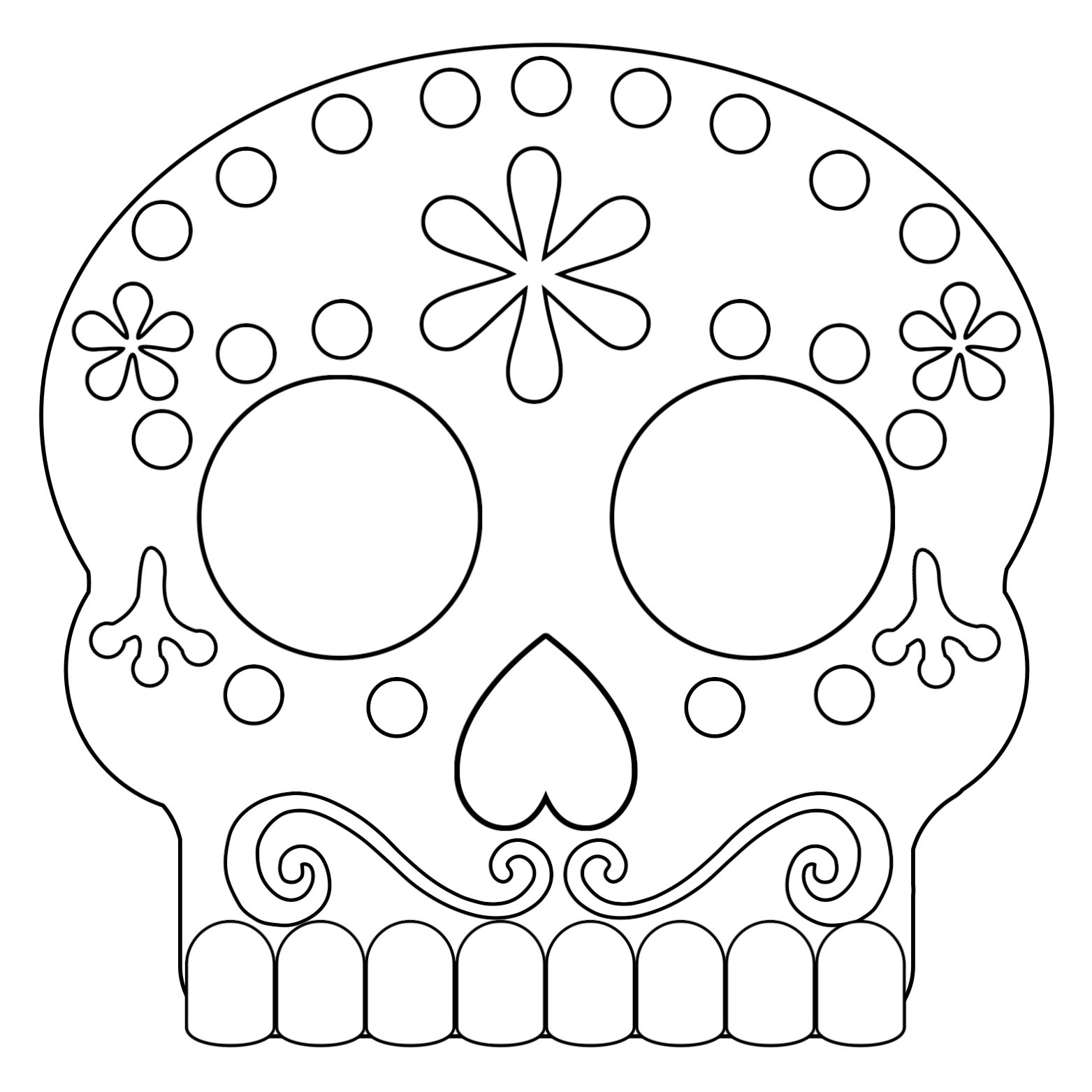 Day Of The Dead Masks Sugar Skulls Free Printable Paper Trail Design
