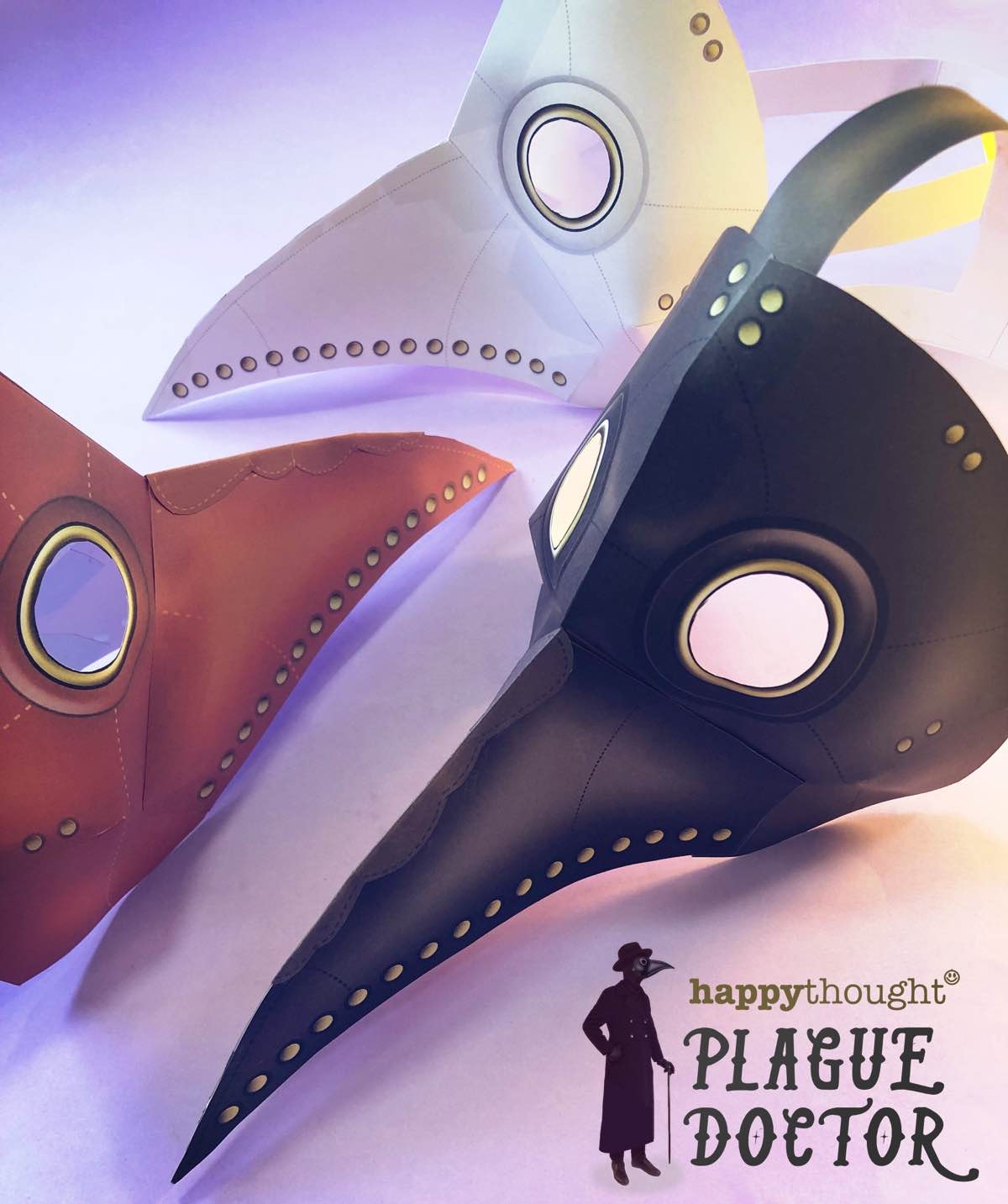 DIY Plague Doctor Mask Template Go Back In Time Happythought