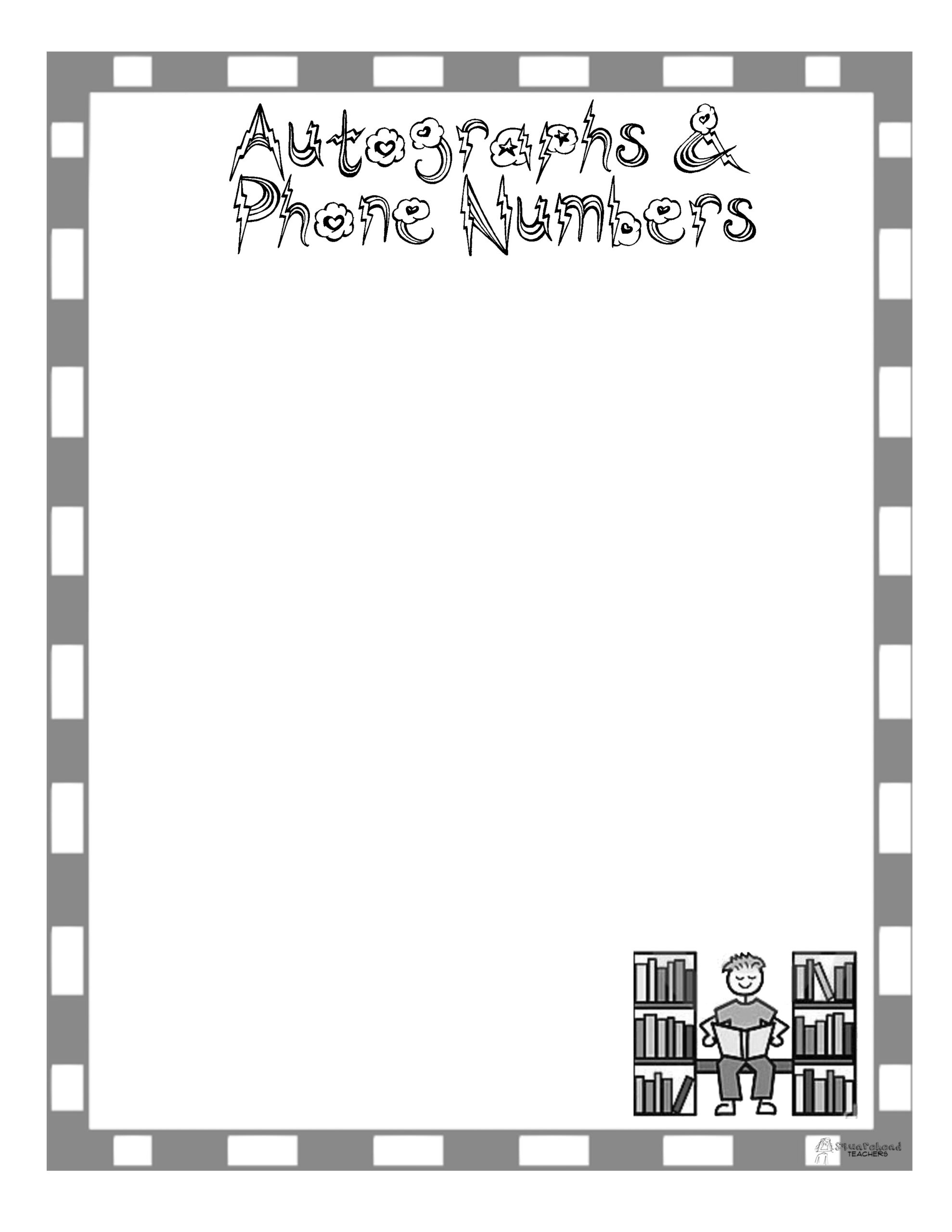 End Of The Year Book 10 Page Printable Squarehead Teachers