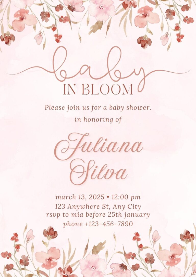 Free And Customizable Baby Shower Templates