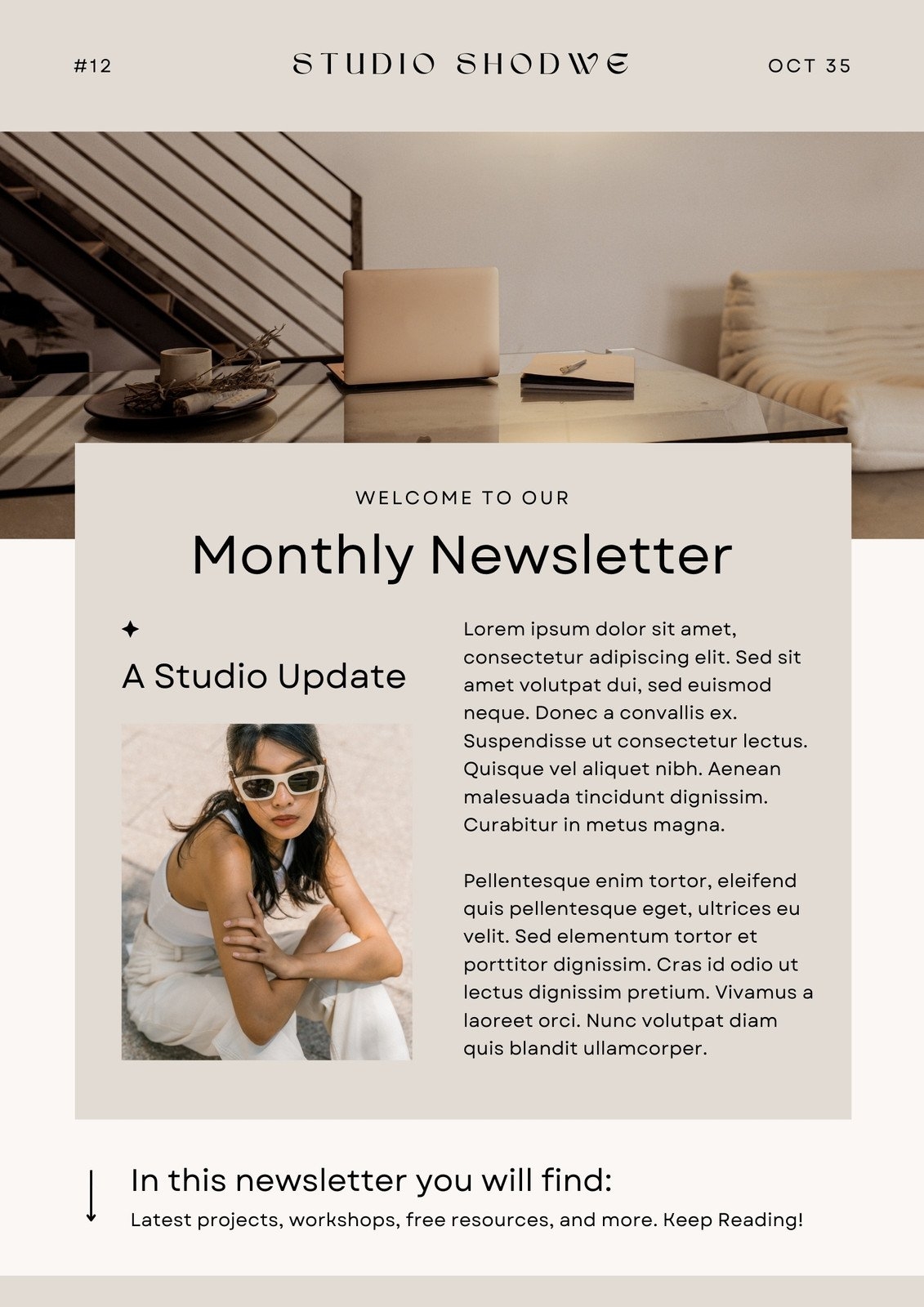 Free And Customizable Professional Newsletter Templates Canva