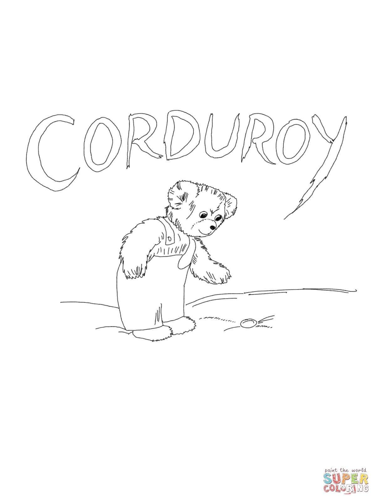 Free Printable Printable Corduroy Bear Template