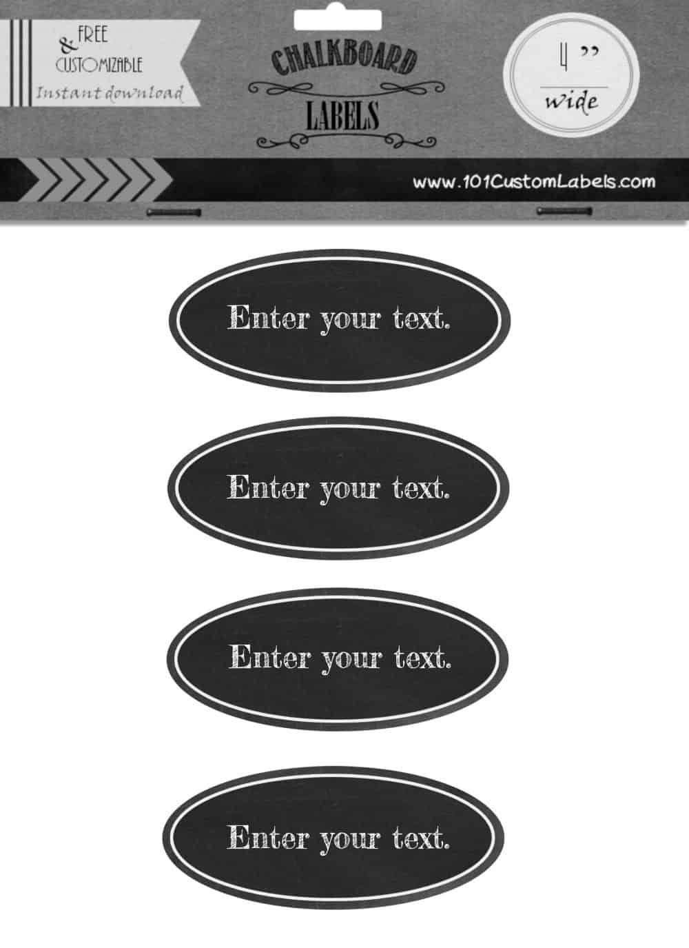 Free Custom Oval Labels