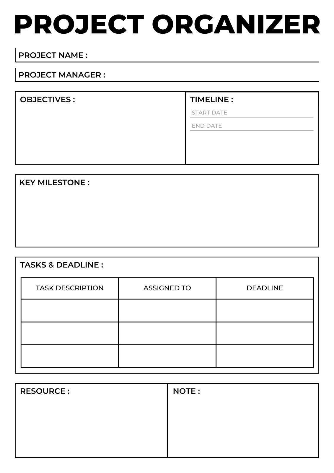 Free Printable Pre-Task Plan Template