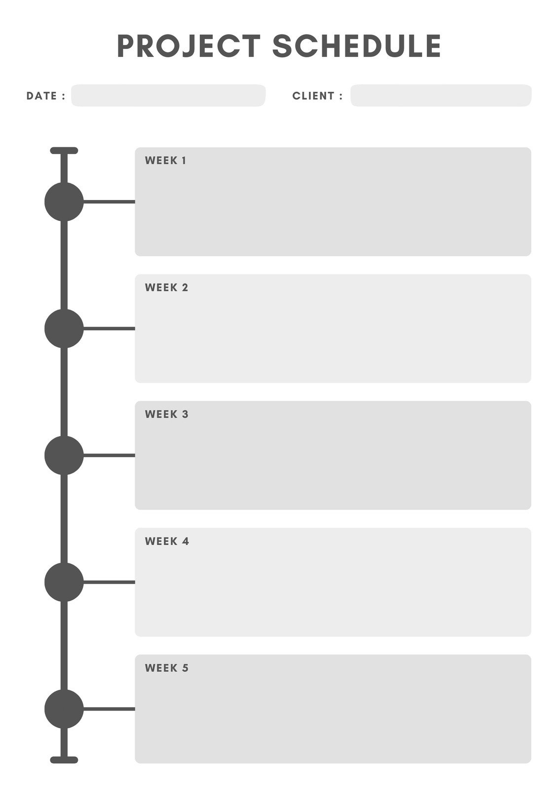 Free Custom Printable Project Schedule Planner Templates Canva