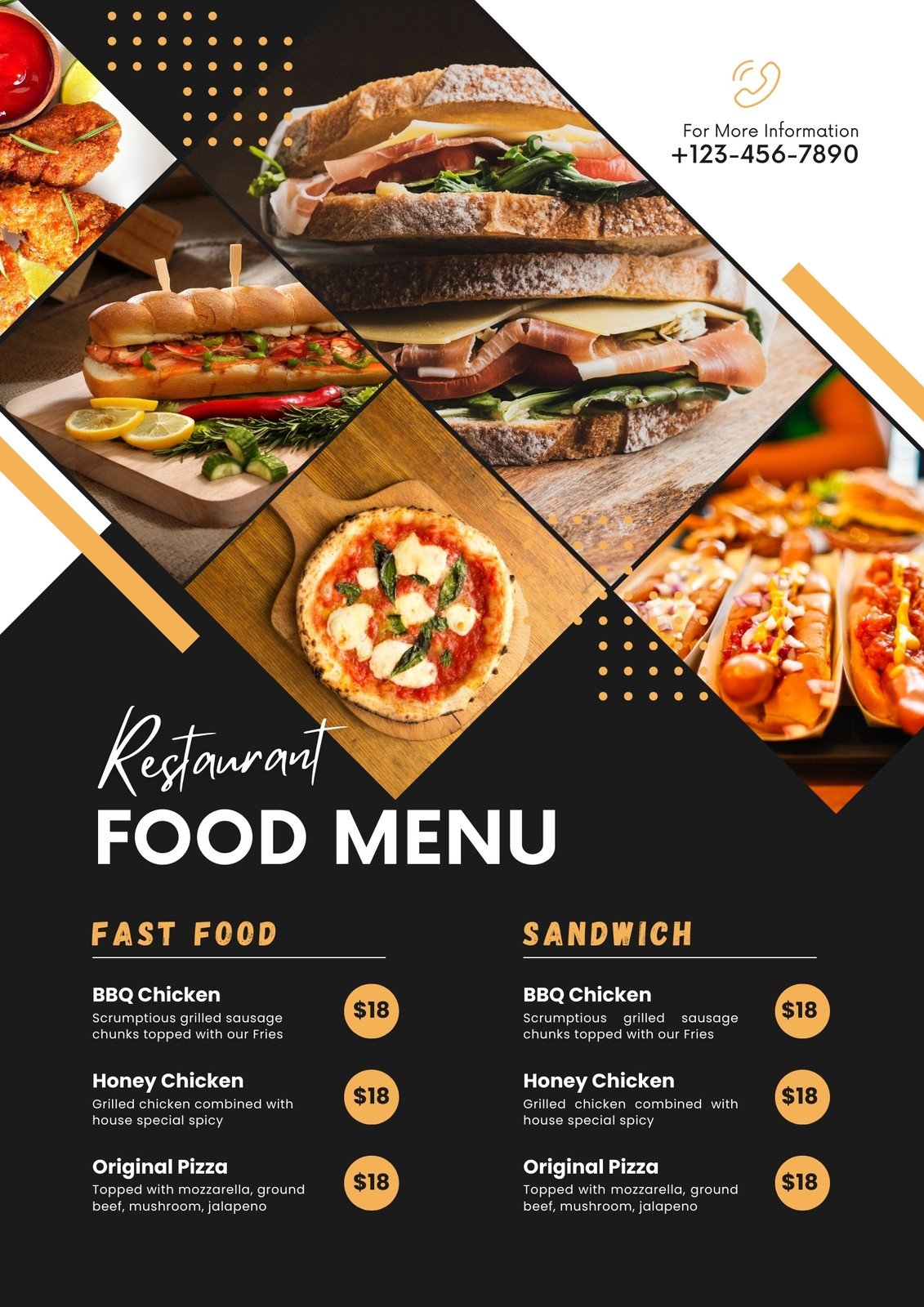 Free Custom Printable Restaurant Flyer Templates Canva