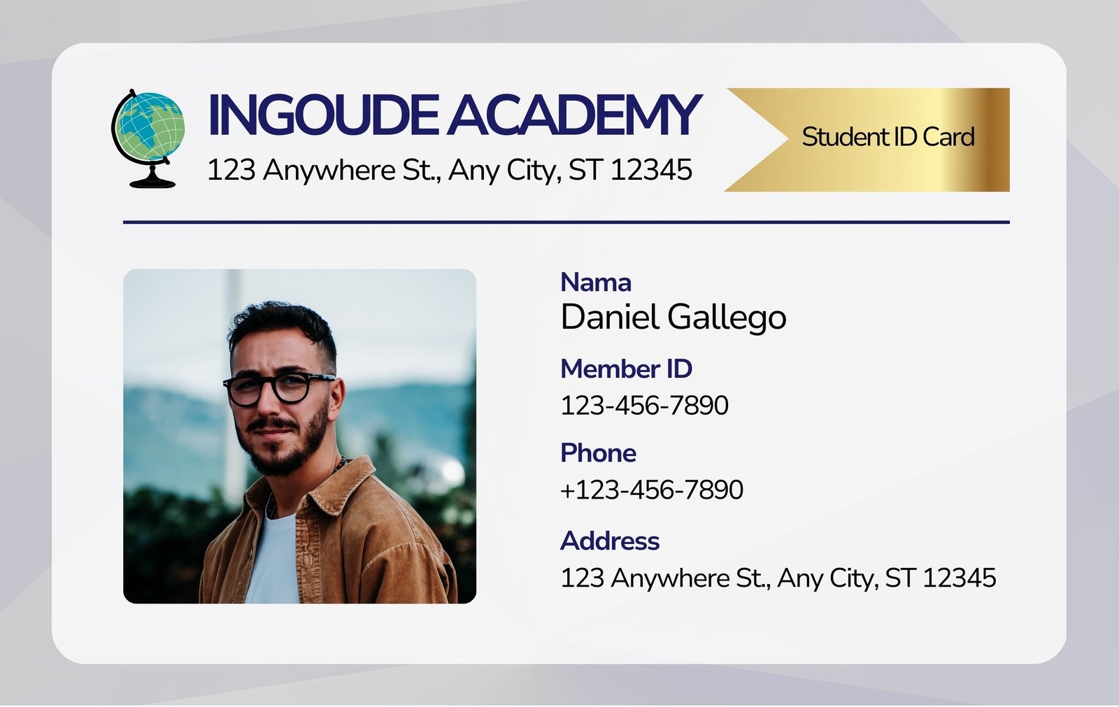 Free Printable Nationality Id Card Templates Free Printable Nationality Id Card Templates