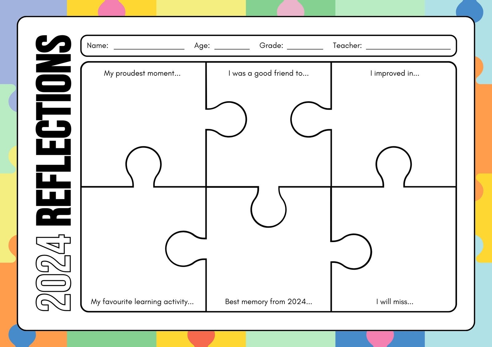 Free Editable Puzzle Templates Canva