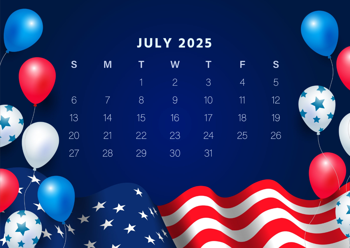 Free July 2025 Calendar Template To Edit Online
