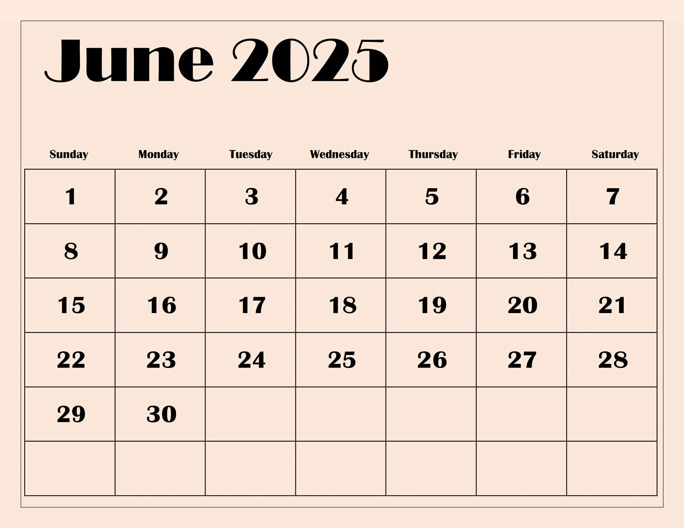 Wiki Calendar 2025 June 2025
