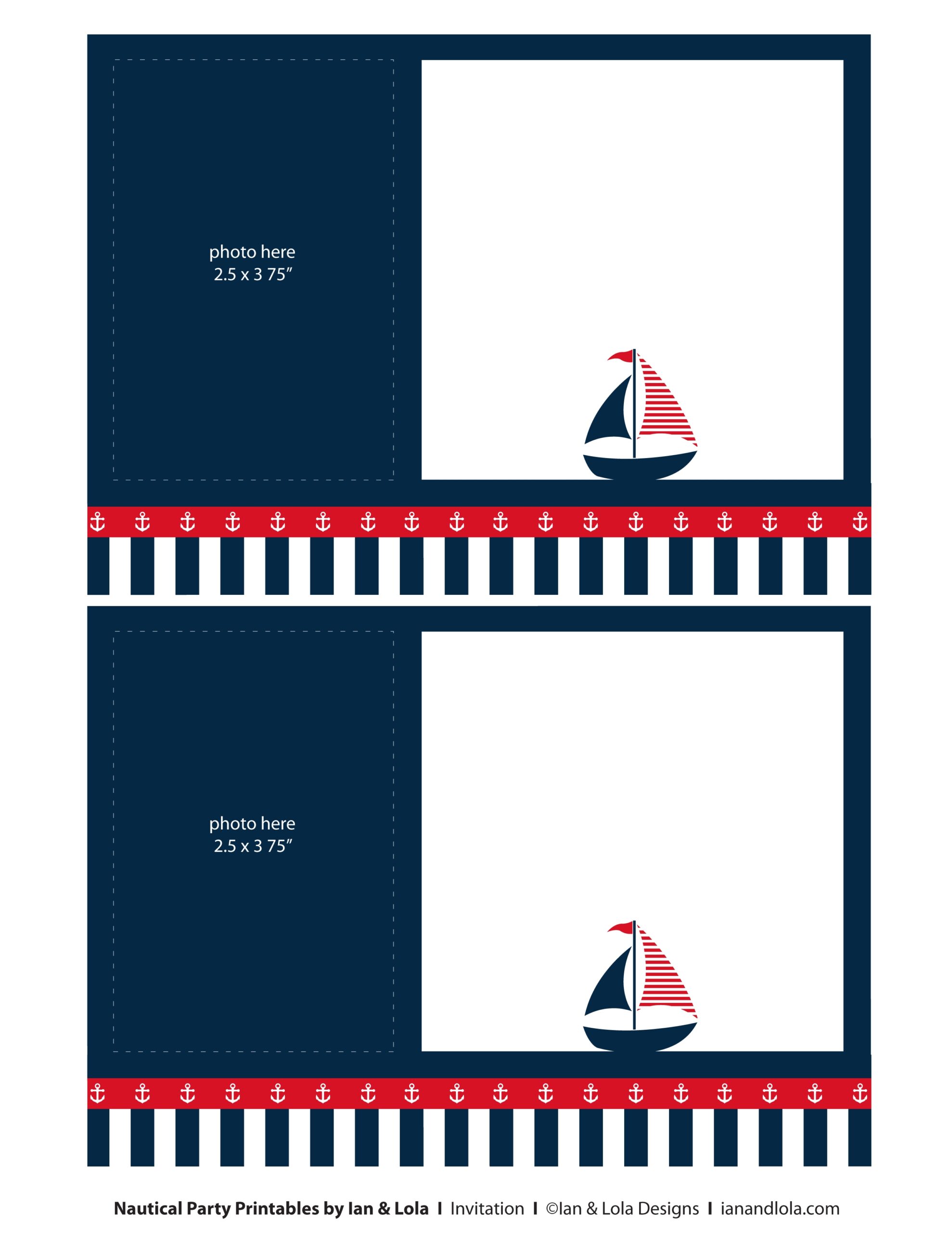 Free Nautical Party Printables From Ian U0026 Lola Designs Catch My Party