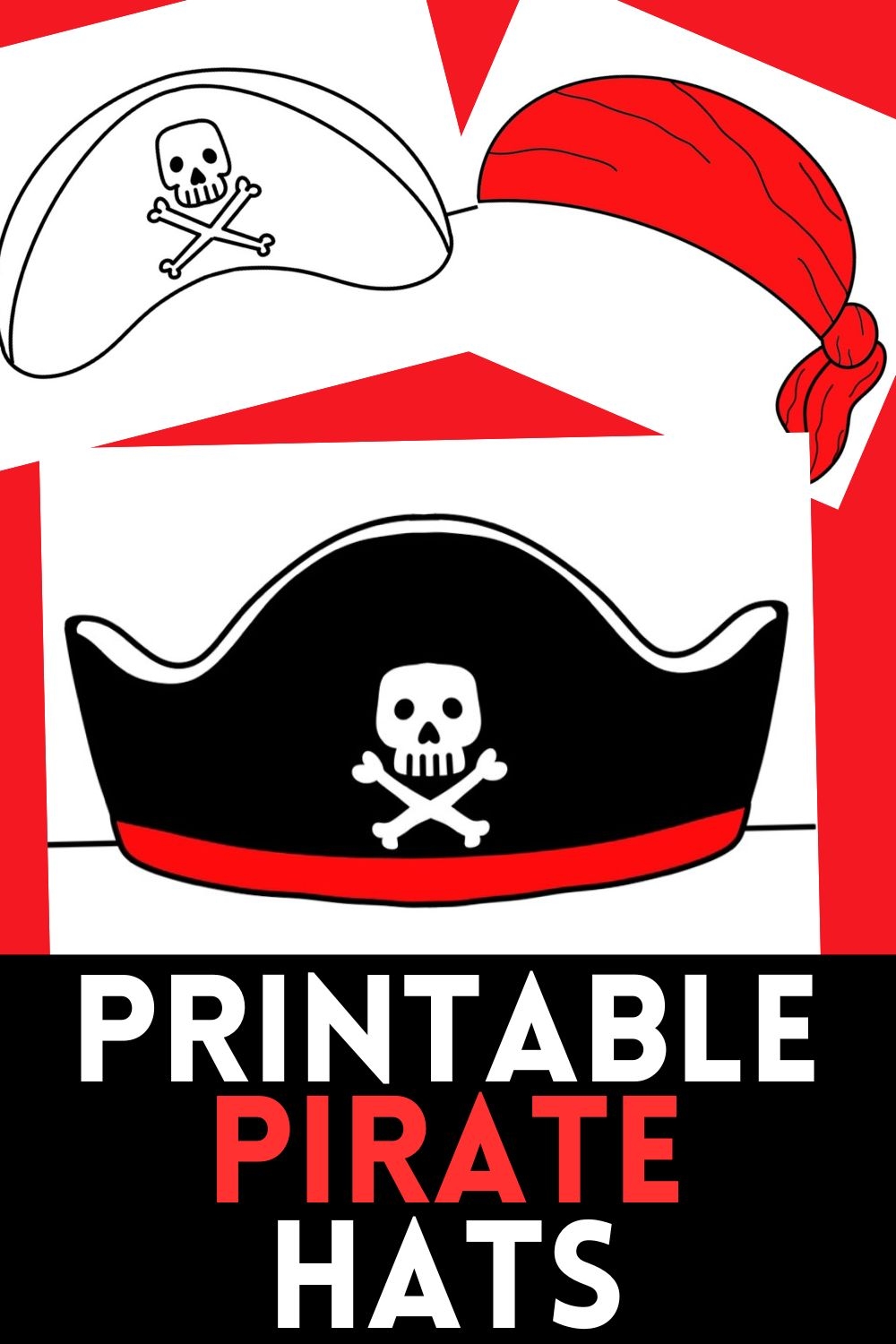 Free Paper Pirate Hat Printable Template 