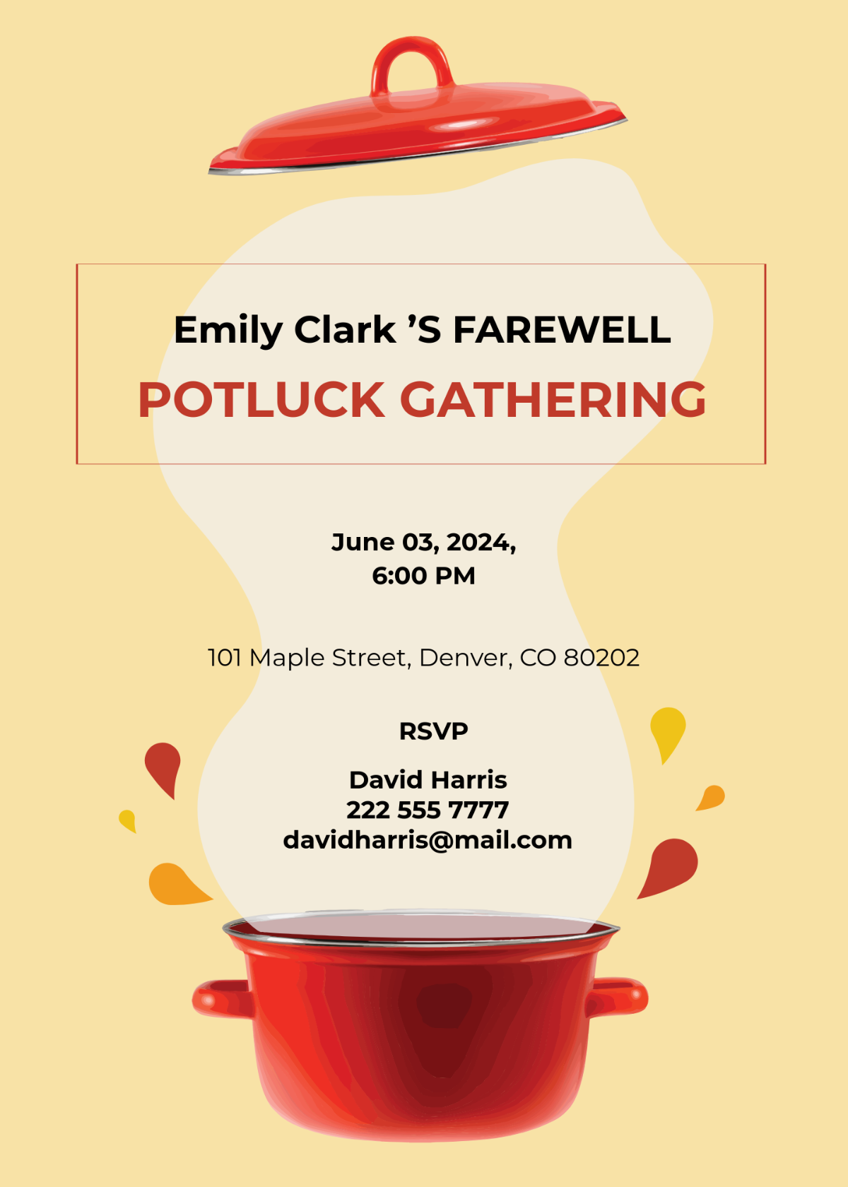 Free Potluck Invitation Templates Editable And Printable