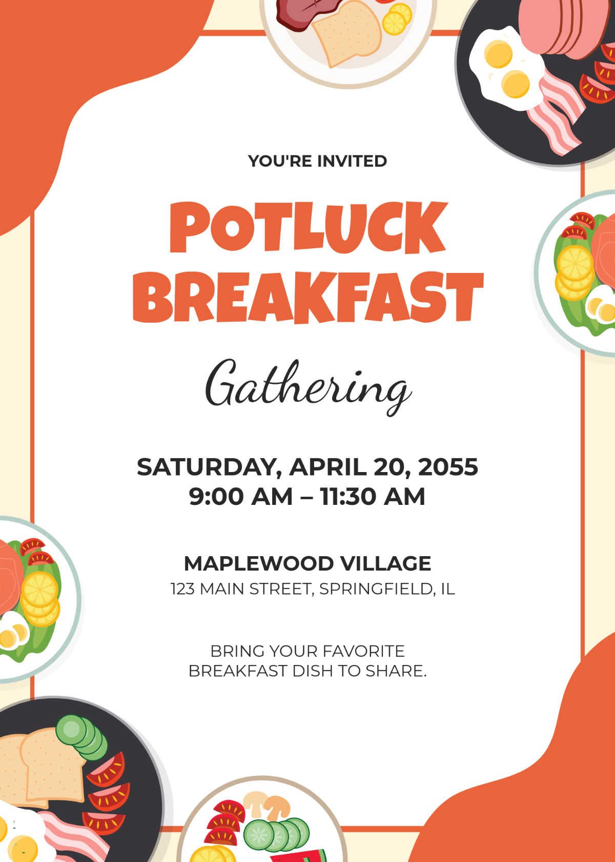 Free Potluck Invitation Templates Editable And Printable