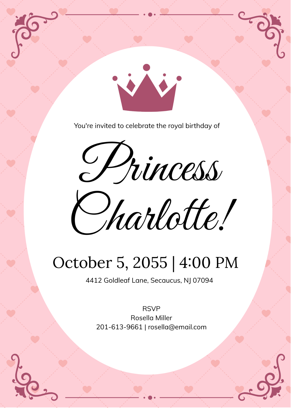 Free Printable Princess Invitation Templates