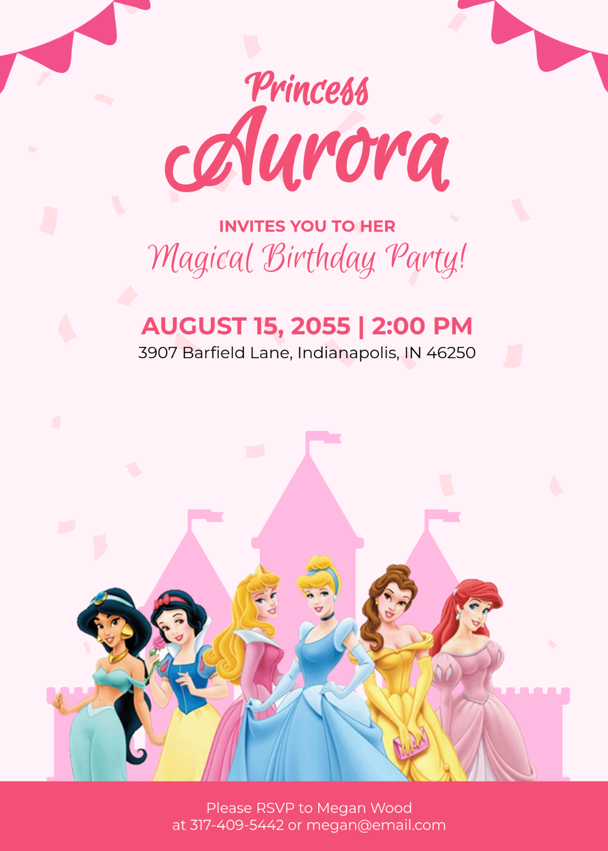 Free Princess Invitation Templates Editable And Printable