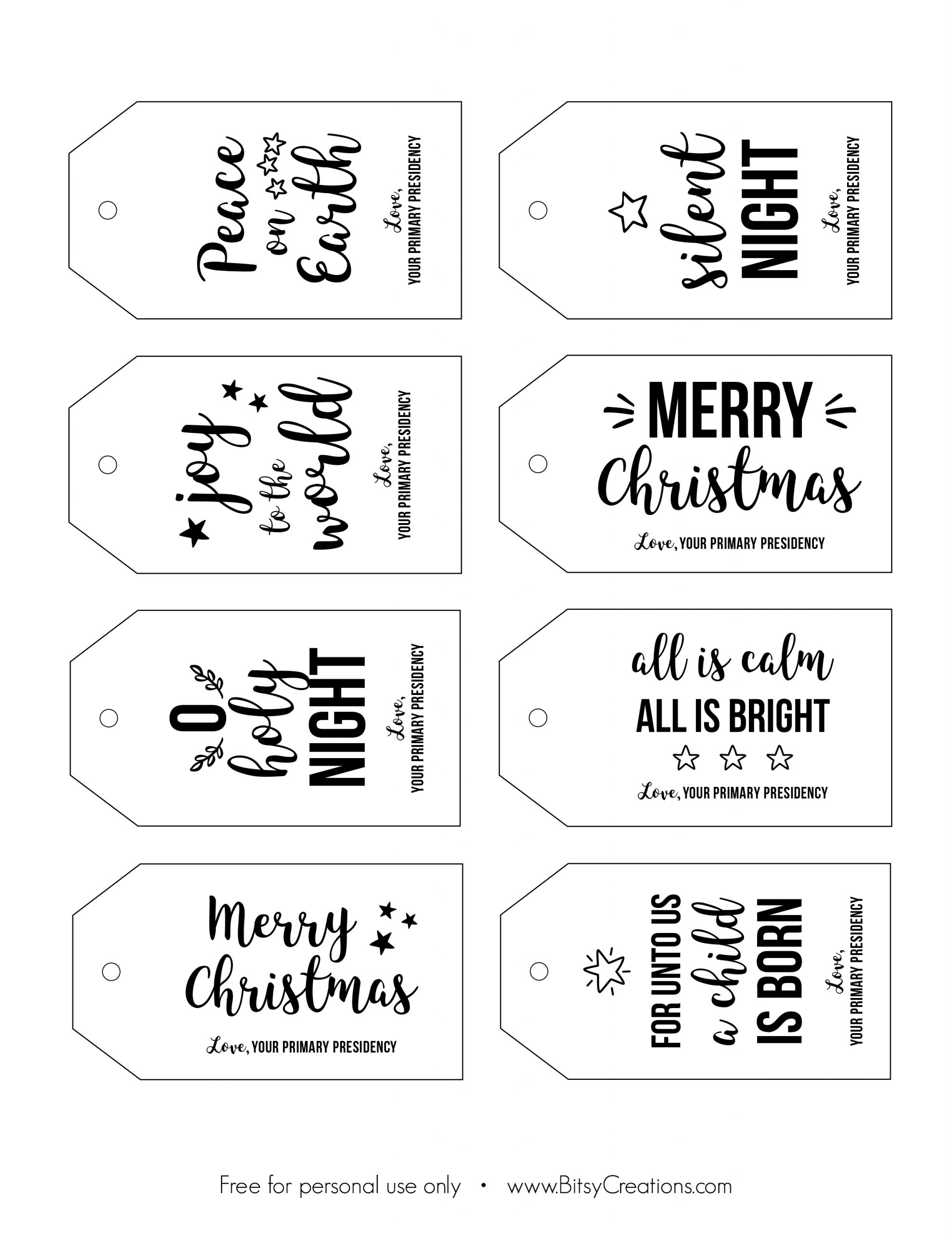 Free Printable Christmas Tags