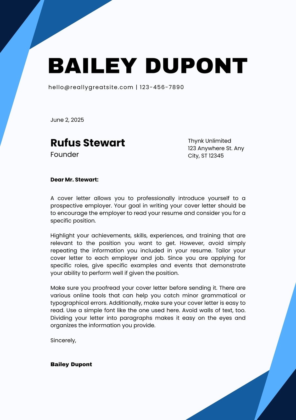 Free Printable Cover Letter Templates You Can Customize Canva
