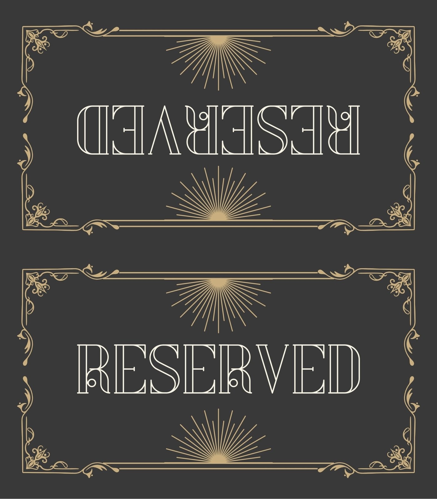 Free Printable Reserved Templates