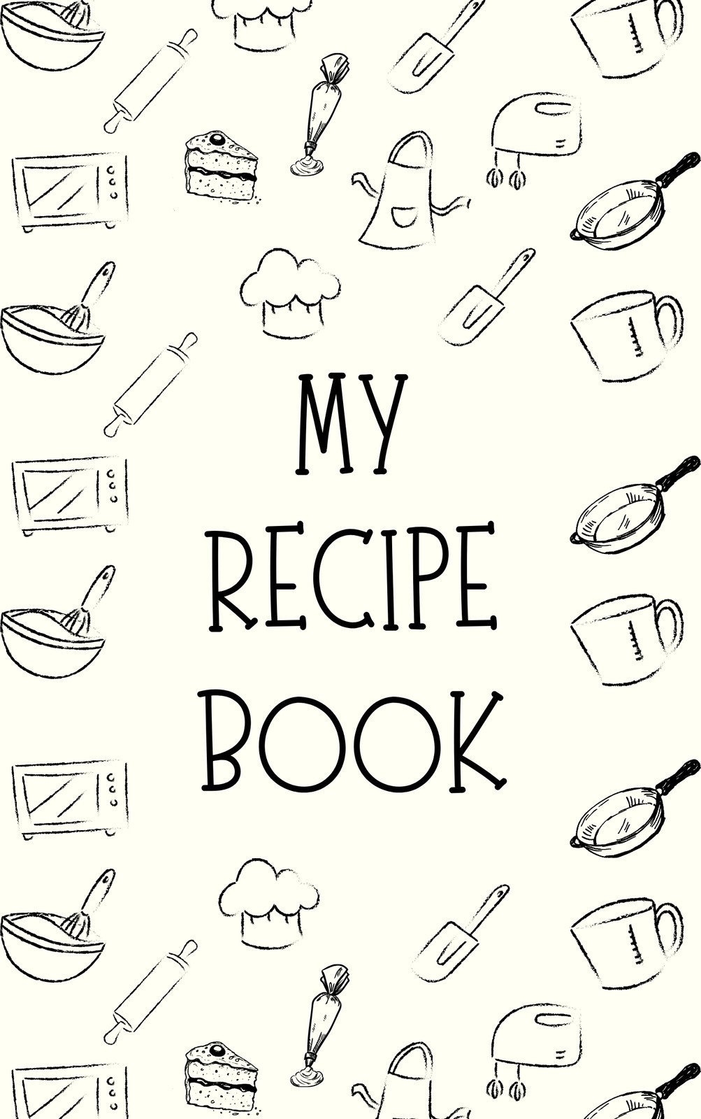 Free Printable Customizable Recipe Book Cover Templates Canva