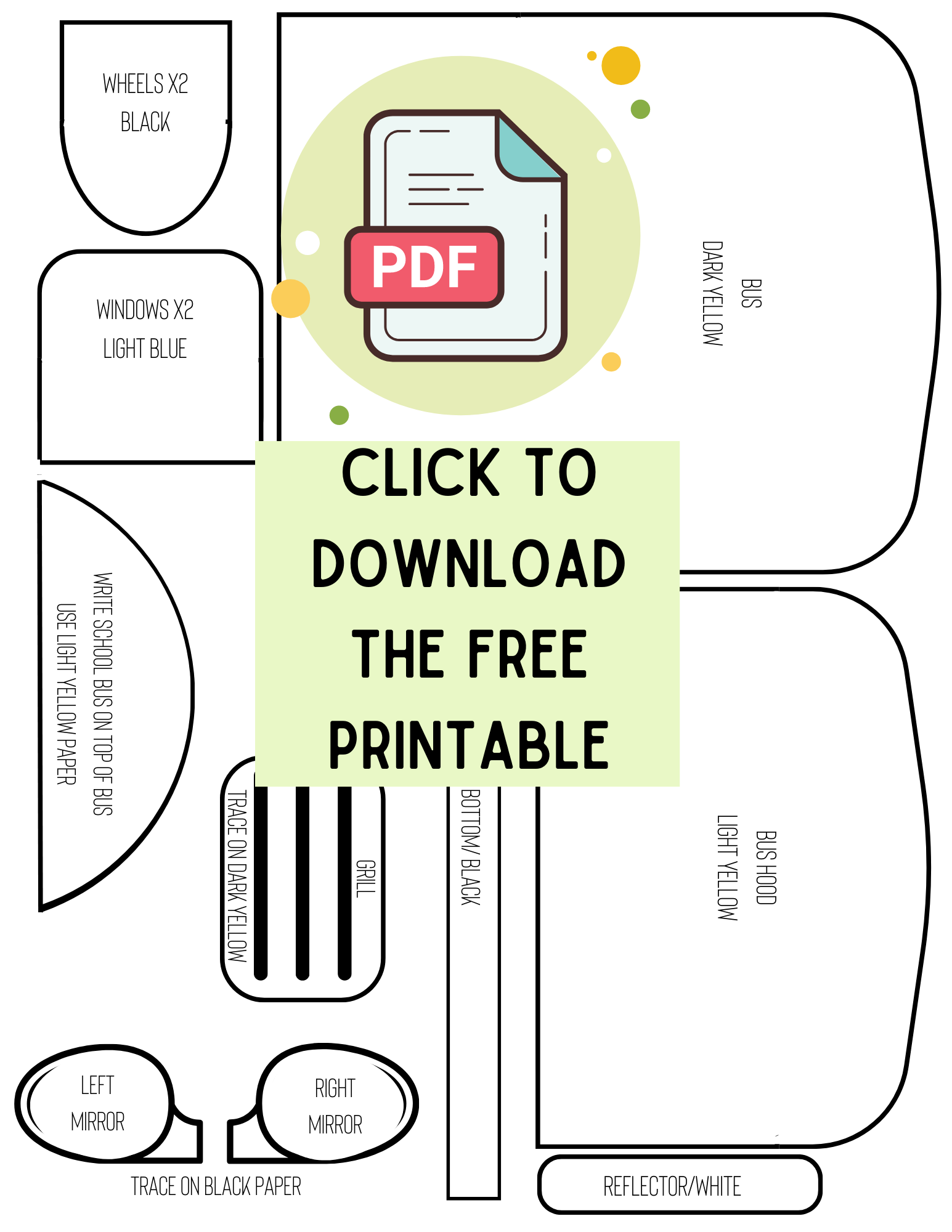 Free Printable School Bus Template with PDF Treasure Coast Mom