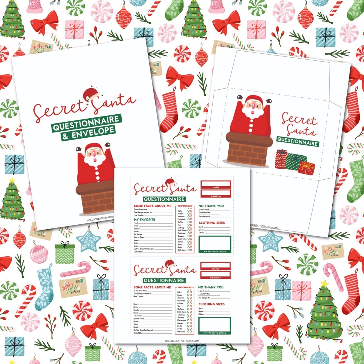 Free Printable Secret Santa Form 20 Secret Santa Gift Ideas