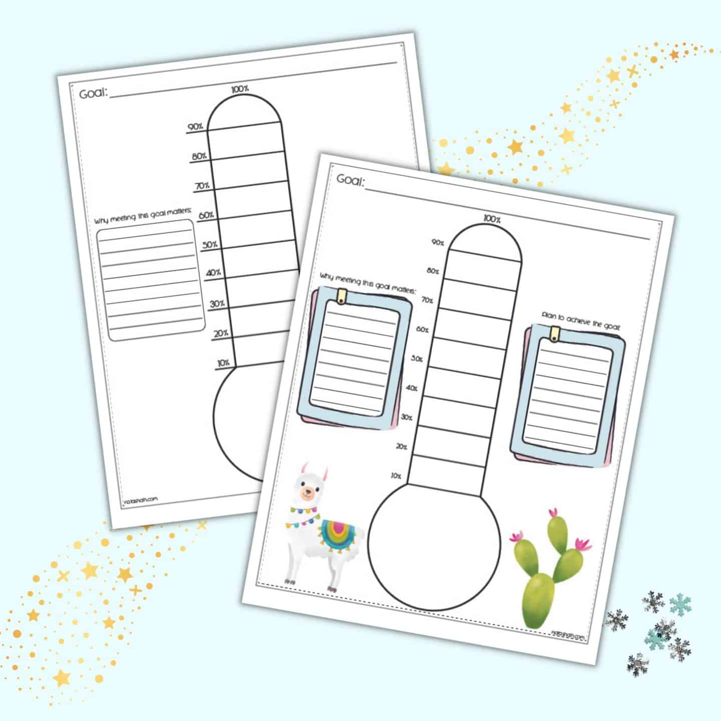 Free Printable Quarterly Goal Thermometer Template