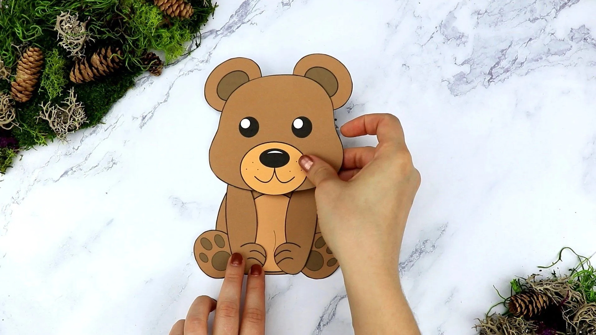 Free Printable Woodland Cut And Paste Bear Craft Simple Mom Project