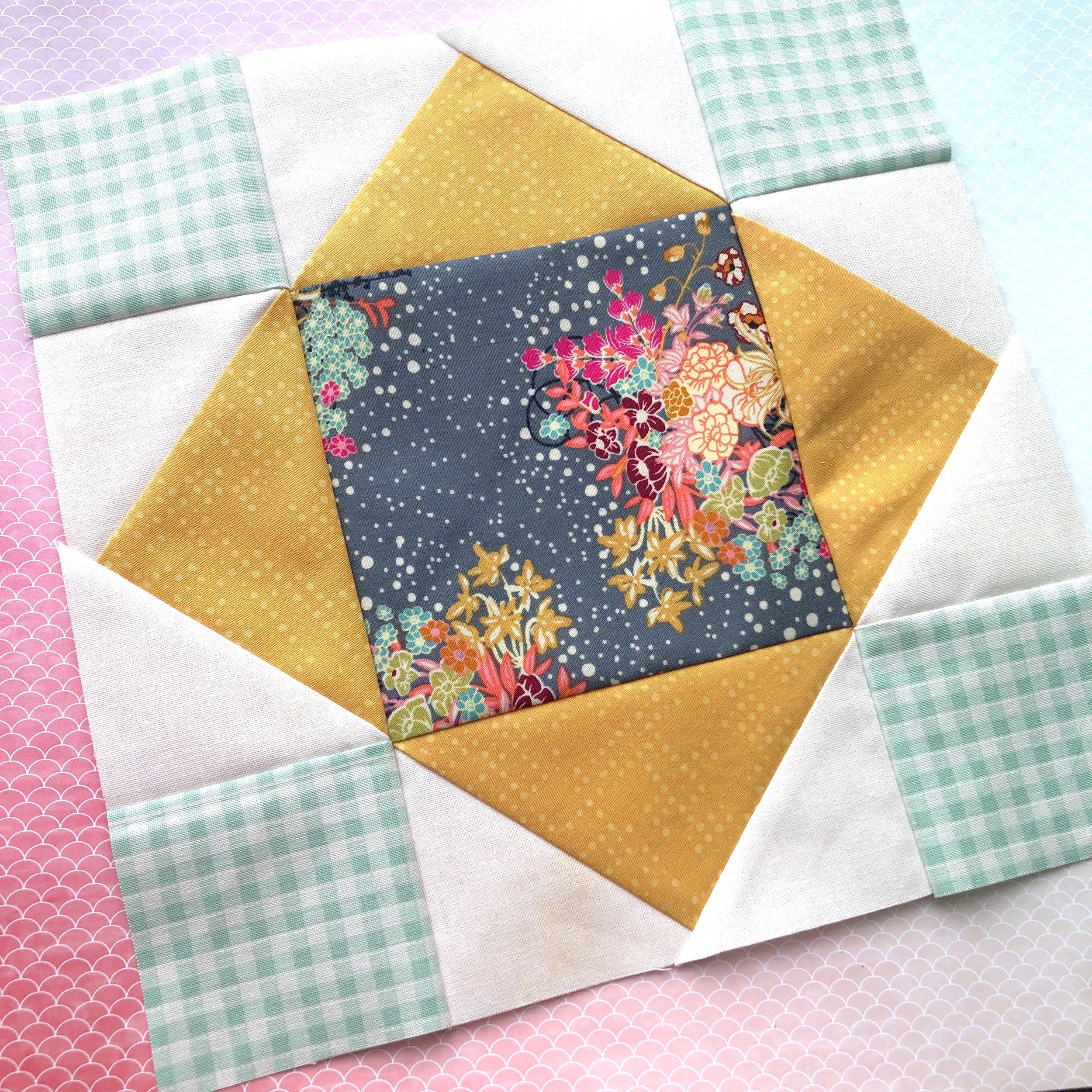 Free Quilt Block Pattern Skill Building 4 Flying Geese At A Time The King s Crown AnneMarie Chany Quilt Patterns