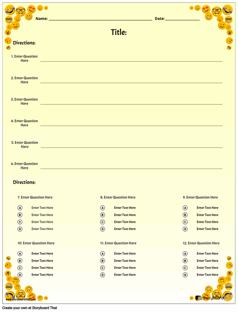 Free Quiz Maker Online Templates For Teachers Tests