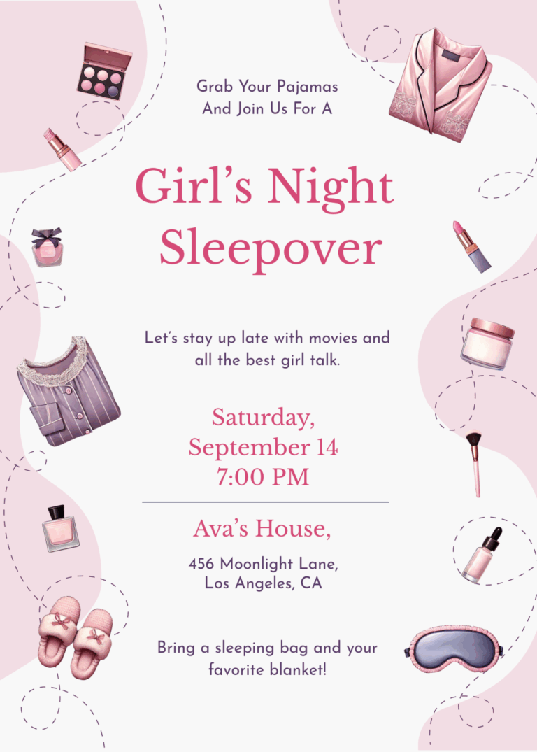 Free Sleepover Invitation Templates Editable And Printable