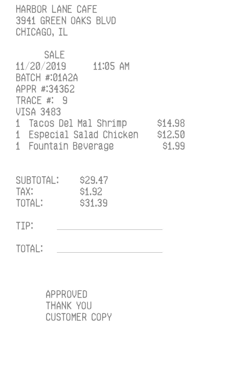 Generate A Restaurant Receipt MakeReceipt Receipt Maker