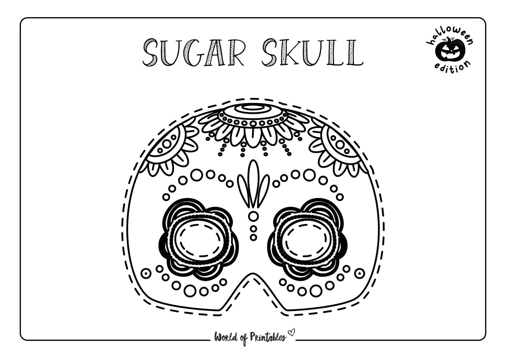 Free Printable Skull Mask Template
