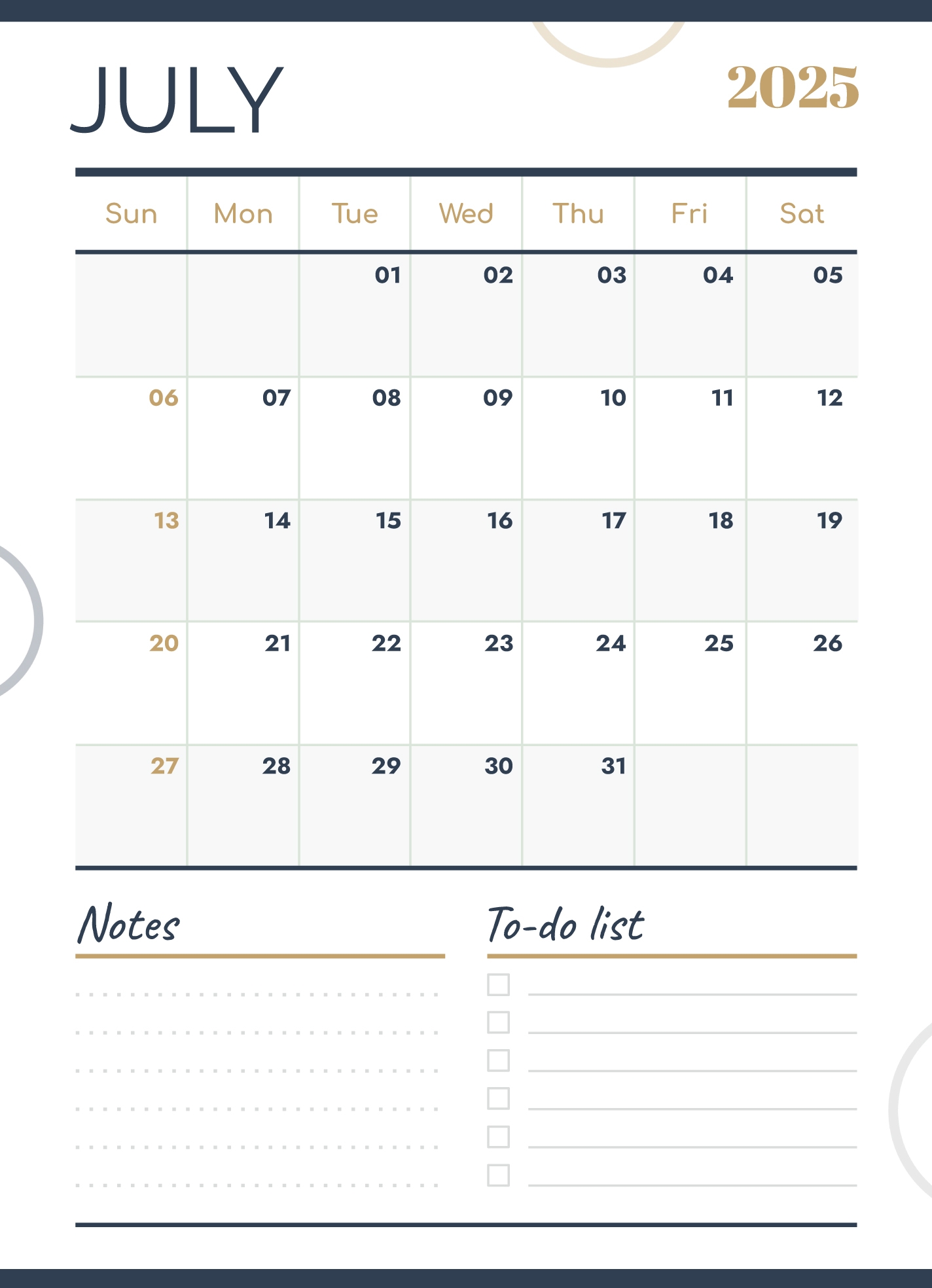July 2025 Calendar Free Google Docs Template Gdoc io