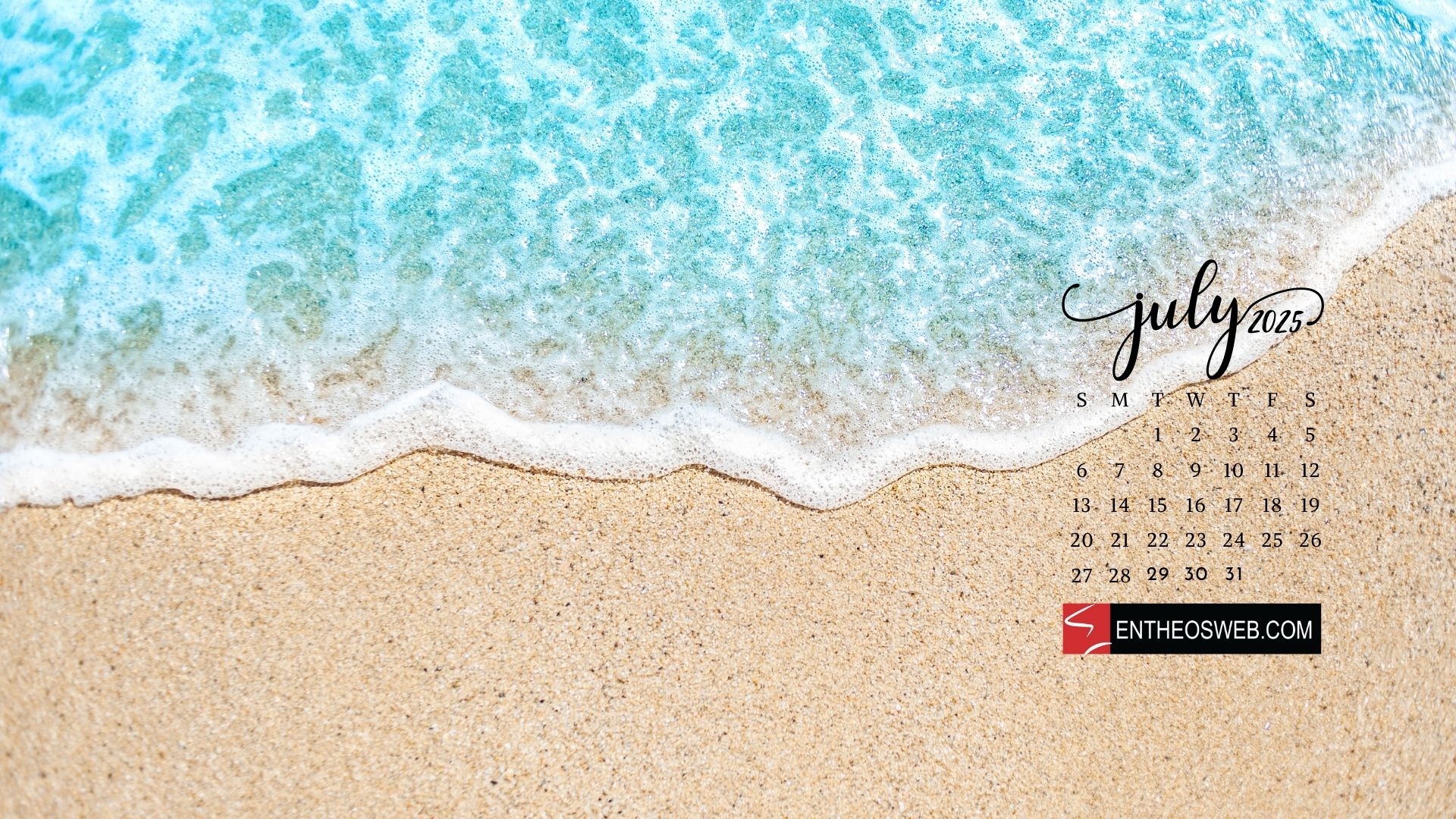 July 2025 Calendar Wallpaper