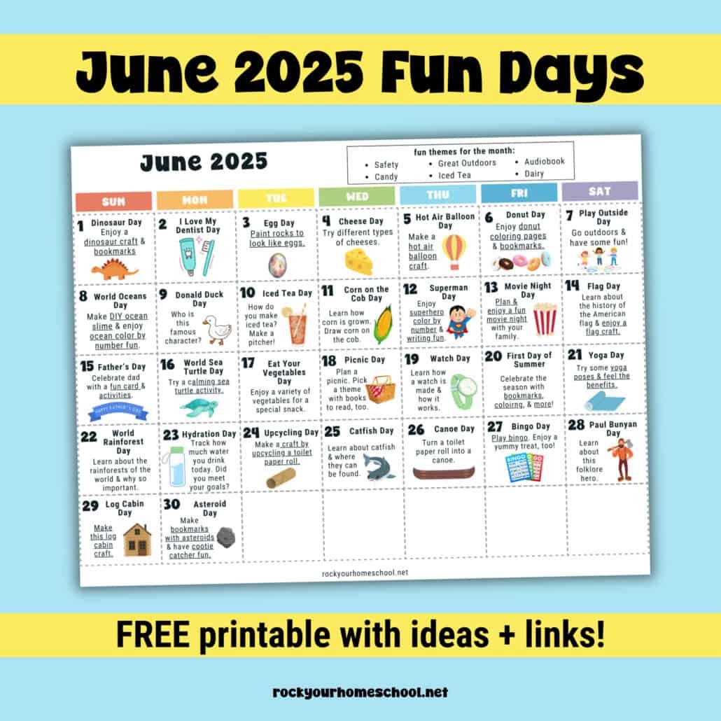 June Days 2025 Calendar