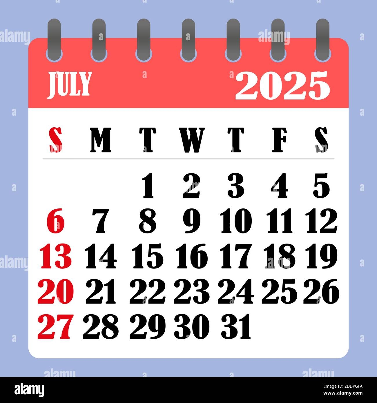 Show Me A Calendar Of July 2025