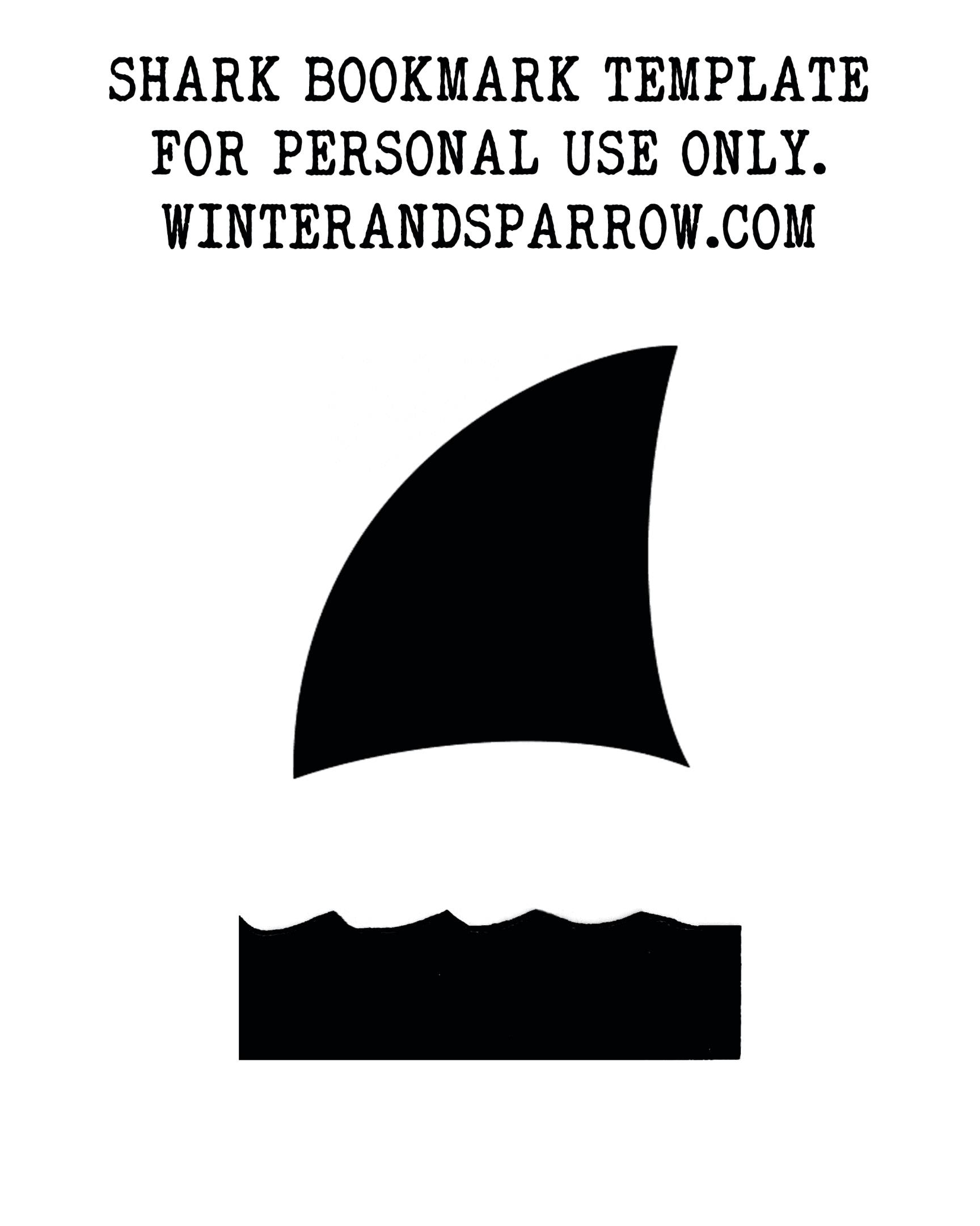 Make Your Own Shark Fin Bookmark sharkweek Winterandsparrow