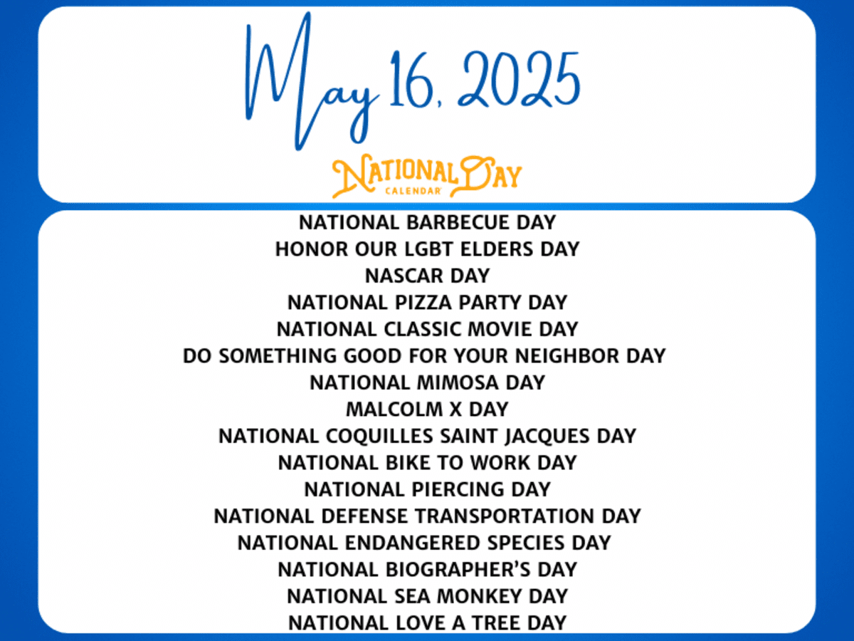 May 16 2025 On The National Day Calendar National Day Calendar May 16 2025 On The National Day Calendar National Day Calendar
