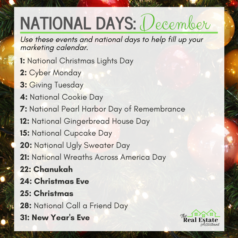 National Day Calendar December 2025