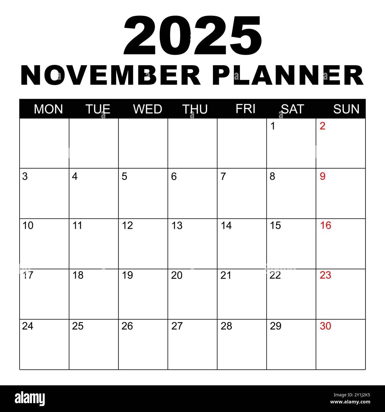 November 2025 Calendar Week Starts On Monday Blank Calendar 