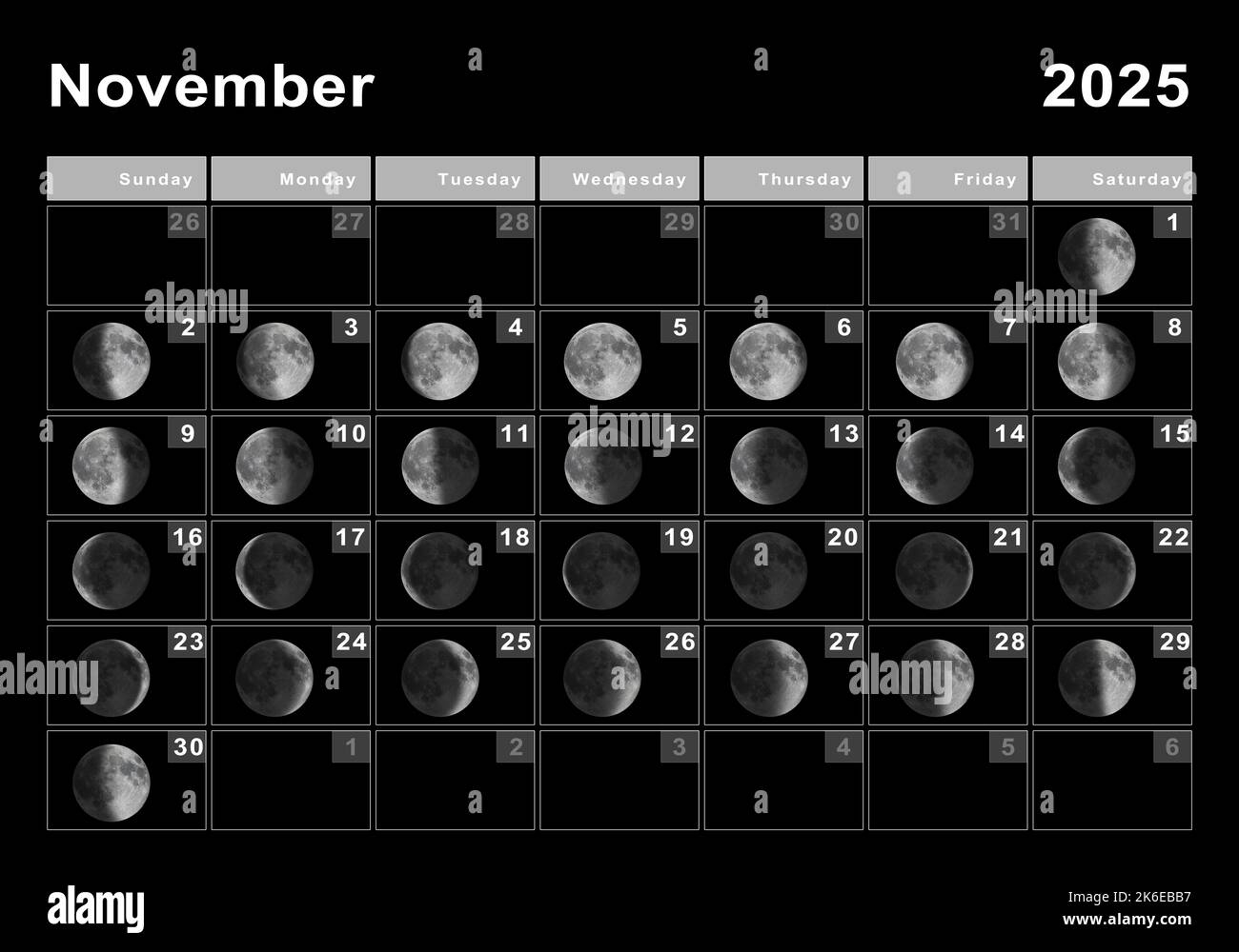 November Moon Calendar 2025