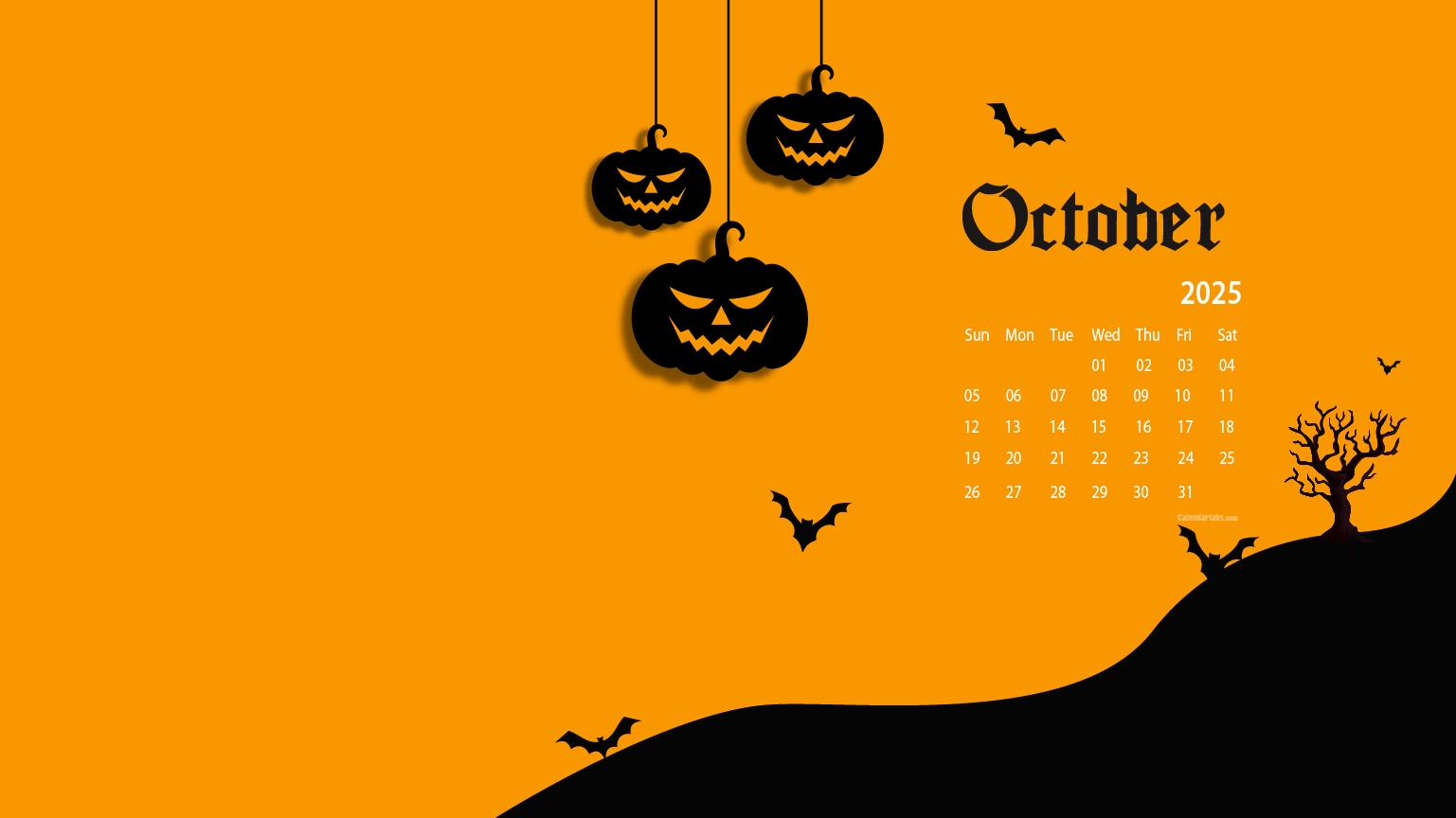 October 2025 Desktop Wallpaper Calendar CalendarLabs