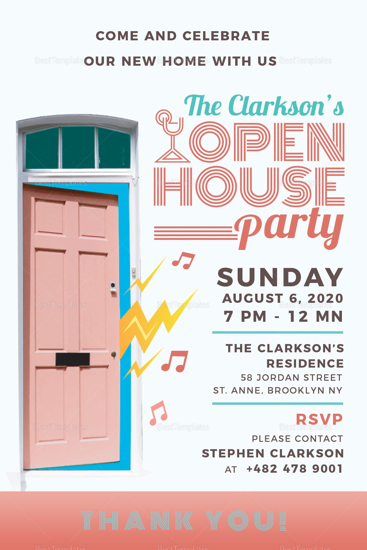 Open House Invitation Design Template In PSD Word Publisher Illustrator InDesign
