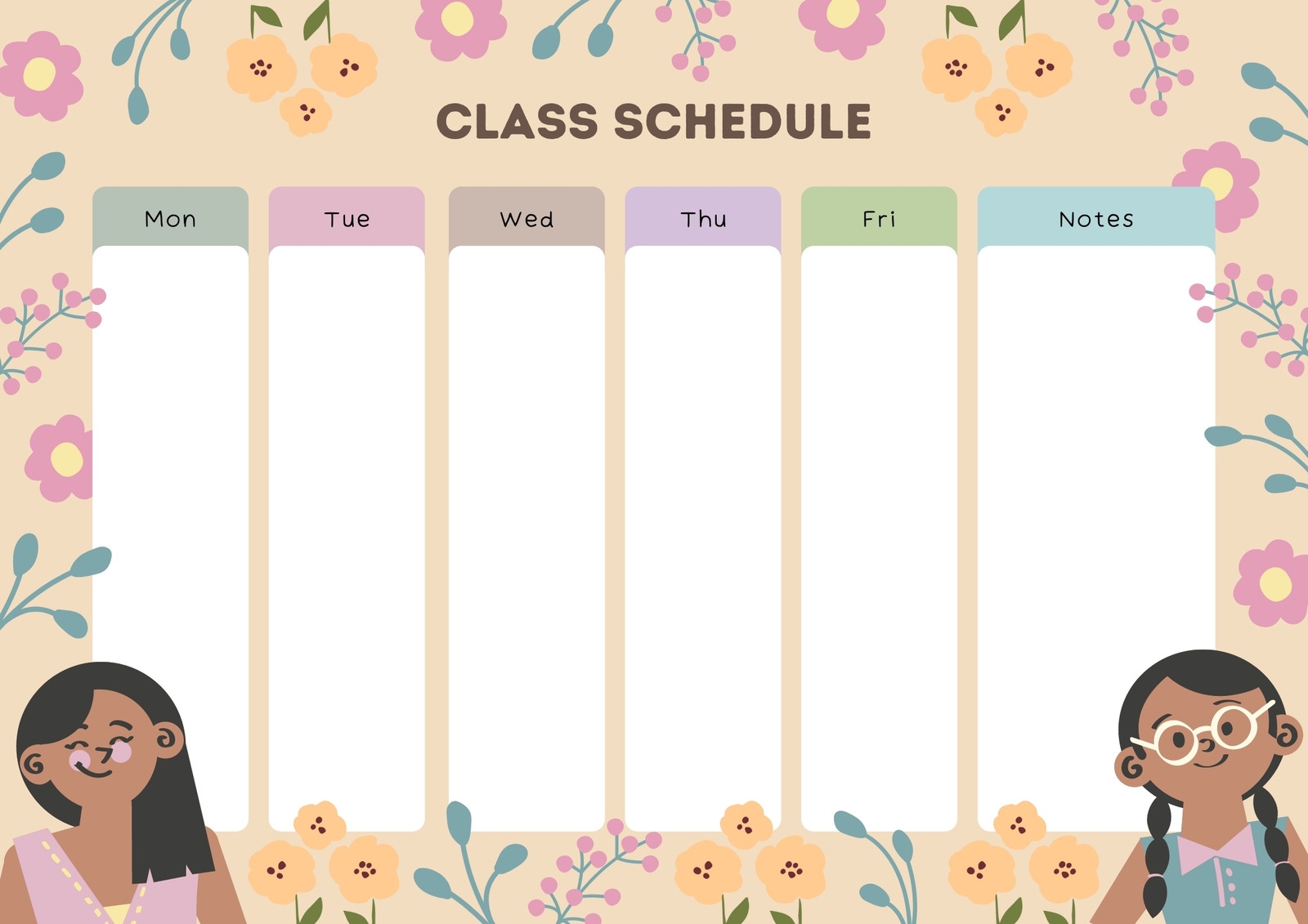 Page 21 Free Printable Class Schedule Templates To Customize Canva
