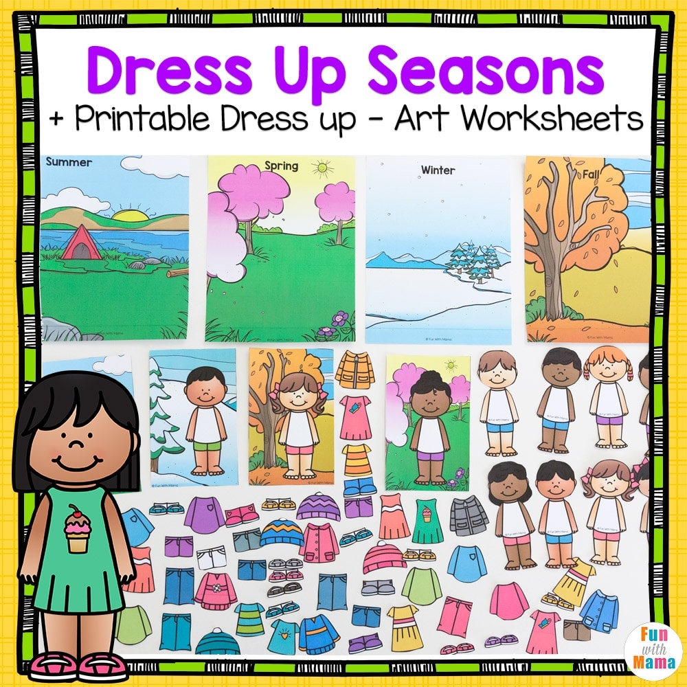 Paper Doll Template Weather Dress Up Seasons Activity Fun With Paper Doll Template Weather Dress Up Seasons Activity Fun With