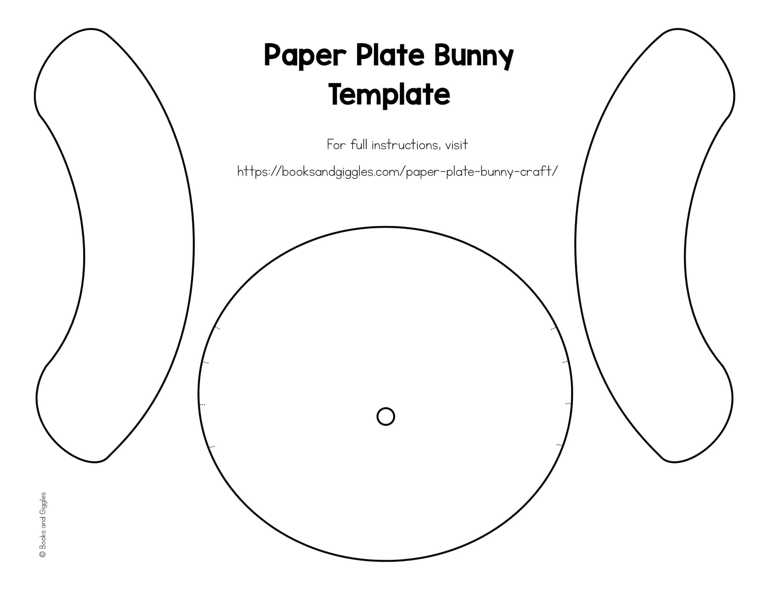 Paper Plate Bunny Craft with Free Template