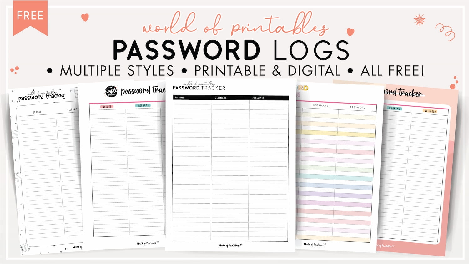 Password Logs 25 Free Password Templates World Of Printables