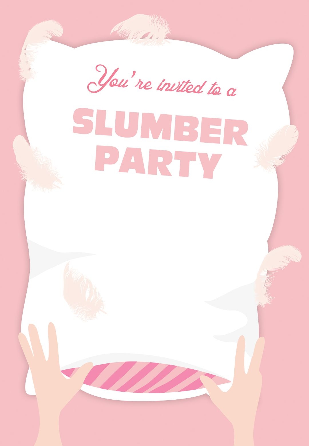 Pillow Fight Sleepover Party Invitation Template Free Worksheets Library